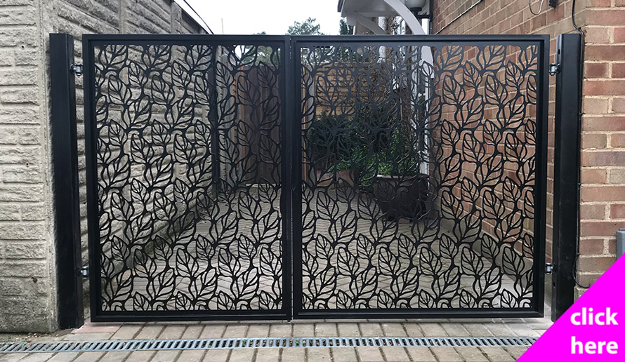 Modern laser cut metal garden gates I Custom Designs