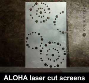 Abstract pattern laser cut screens