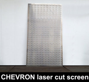 CHEVRON laser cut metal screens and architectural panels