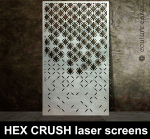 Geometric laser cut screens