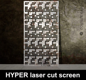 Contemporary laser cut metal screens