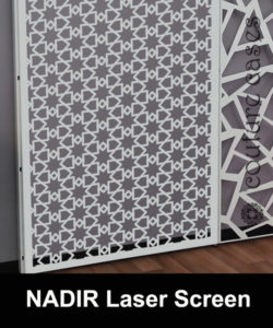 NADIR laser cut screens and wall panels for commercial interiors