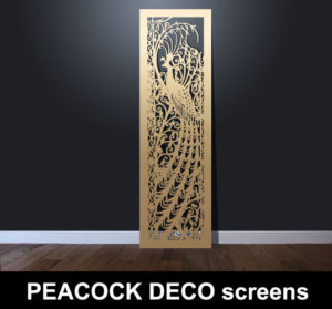 PEACOCK ART DECO decorative screens AS FEATURED IN PEAKY BLINDERS