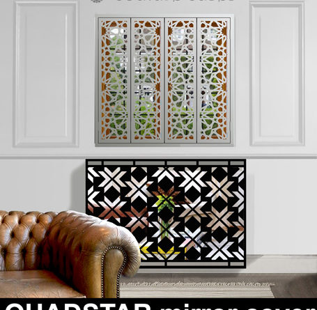 Mirrored radiator covers in Quadstar pattern