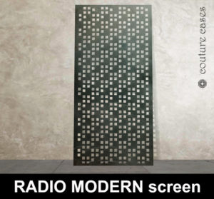 Modern laser cut metal screens