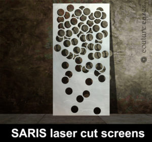 SARIS Abstract circles laser cut metal panels
