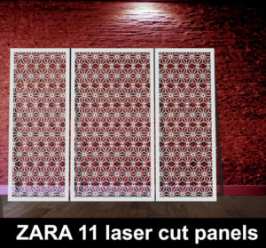 ZARA 11 laser cut metal screens for modern interiors