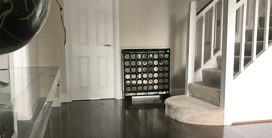 art deco radiator covers in art deco hallway