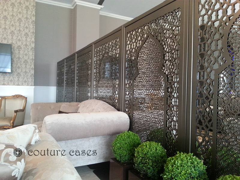 laser cut metal freestanding partitions