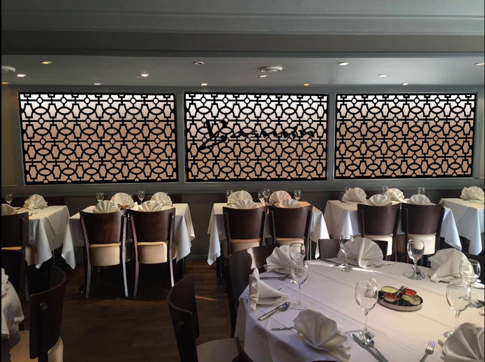 Custom made Fretwork screens in RAVE design