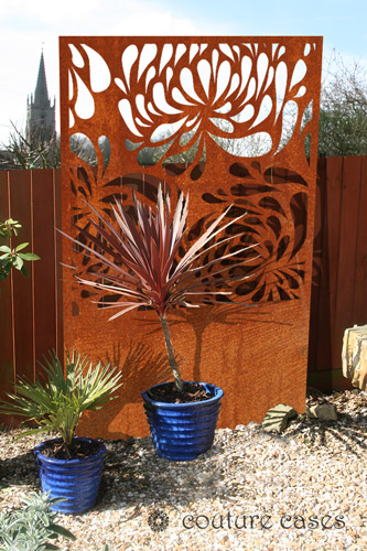 Beautiful Garden Screens In Corten Steel For Modern Gardens – Laser Cut 