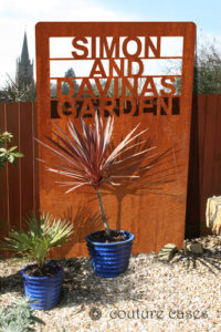 Personalised garden screens with your lettering