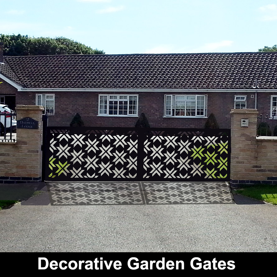 Custom made garden gates in laser cut metal