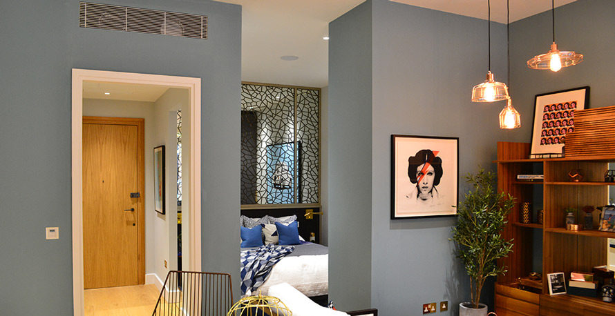 Decorative laser cut screens and wall mirrors at Islington Square London