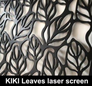 KIKI Leaves black decorative laser cut metal screens