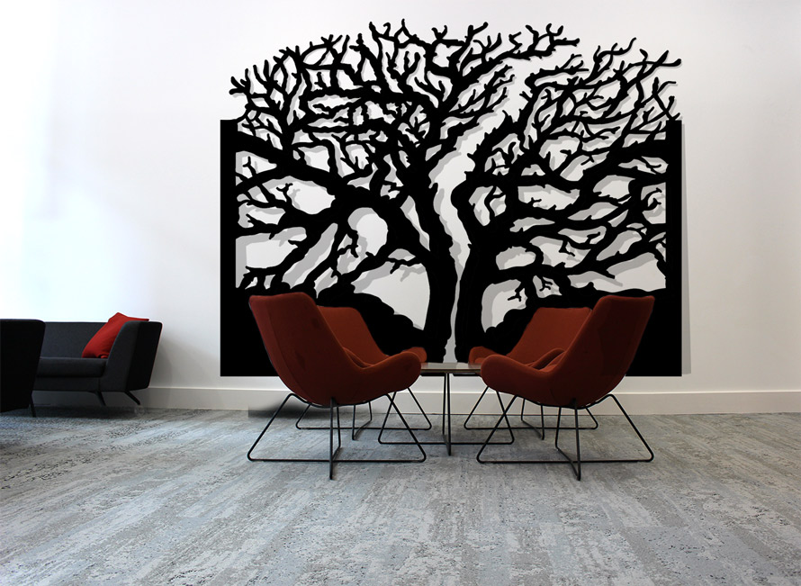 Decorative wall art in ROHAN tree design