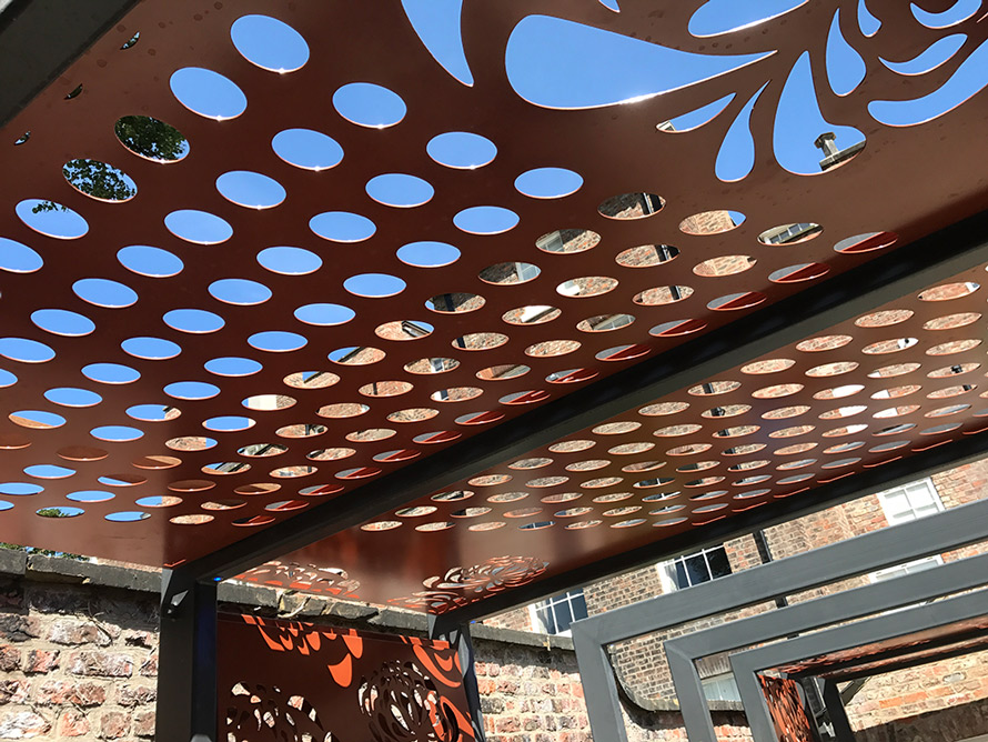 custom made pergola fretwork panels