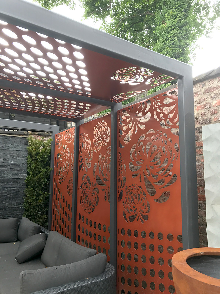 custom made pergola fretwork screens