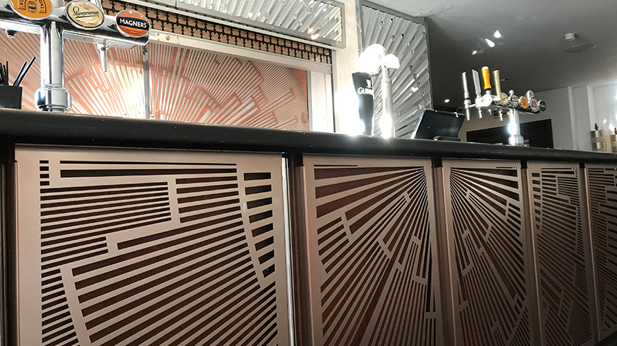 Art Deco restaurant and cocktail bar – laser cut screens for