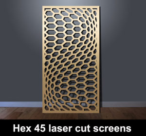 Hex 45 laser cut fretwork panels