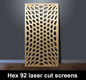 Hex 92 modern MDF screens laser cut