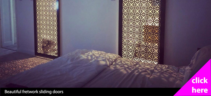 decorative fretwork sliding doors bedroom