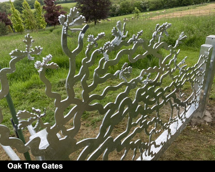Laser cut tree gates custom made