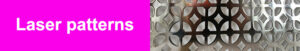 Decorative laser cut pattern styles