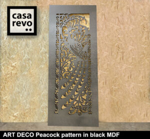 Black Art Deco peacock pattern by CASAREVO