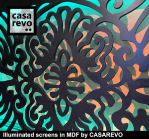 Illuminated MDF panels by CASAREVO