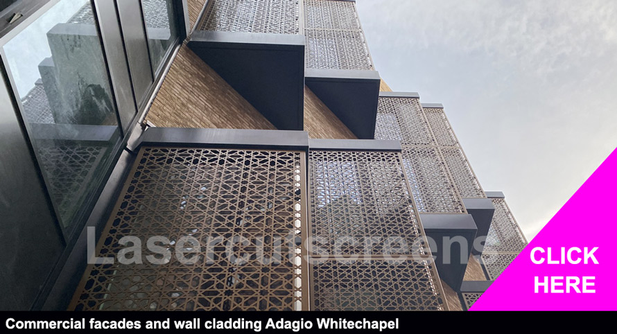Adagio hotels laser cut metal screens