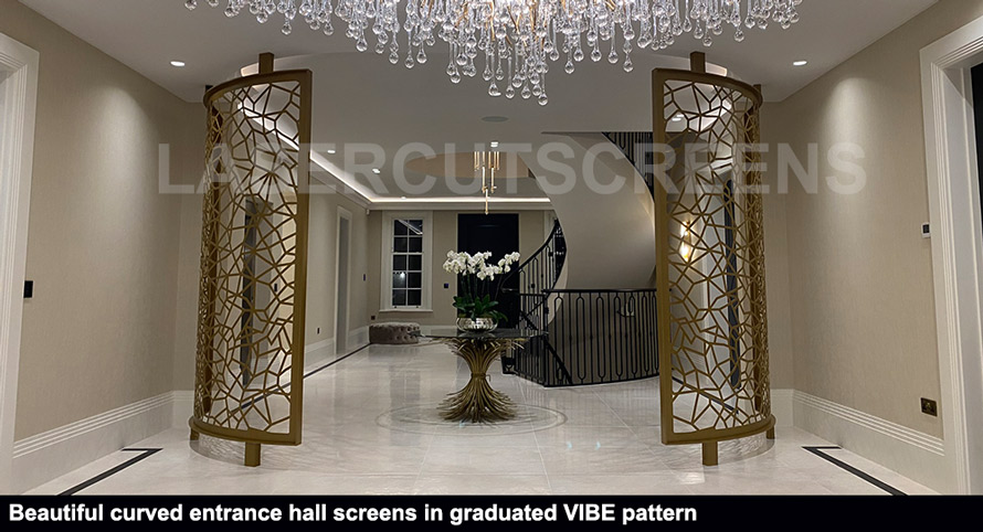 Laser cut screens for home entrance halls and corridors