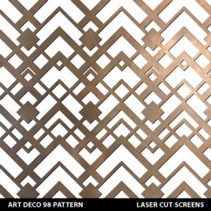 Art Deco Brass chevrons design in gold colour on white wall