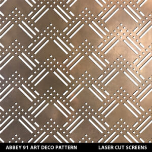 Luxury art deco screens in antique brass colour on white wall